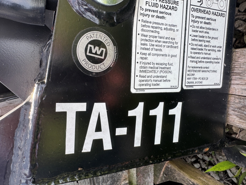 New 2022 Westendorf TA111 loader at Baker & Sons Equipment in Ohio