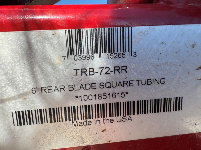 2022 Rural King TRB72RR blade at Baker & Sons Equipment in Ohio
