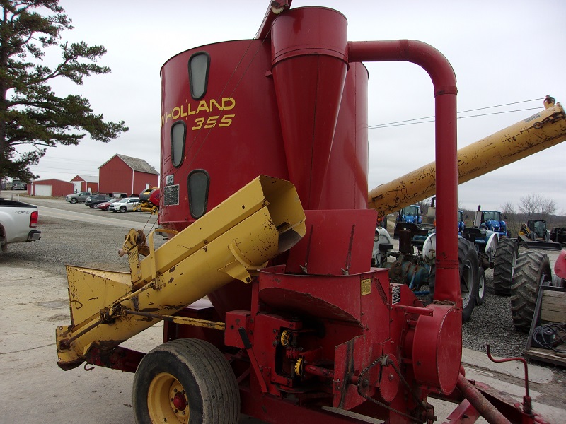 this used new holland 355 grinder mixer is in stock at baker and sons in ohio