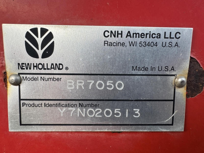 2008 New Holland BR7050 round baler at Baker and Sons Equipment in Ohio