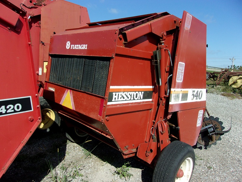 used hesston 540 round baler for sale at baker and sons equipment in ohio