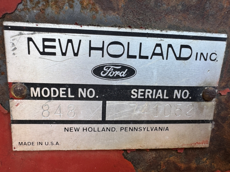 1987 new holland 848 round baler for sale at baker and sons in ohio