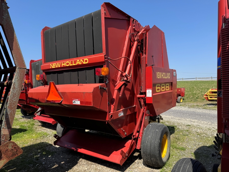 2000 New Holland 688 round baler for sale at Baker and Sons Equipment in Ohio