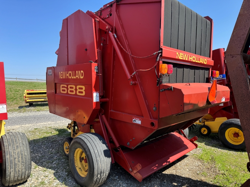 2000 New Holland 688 round baler for sale at Baker and Sons Equipment in Ohio