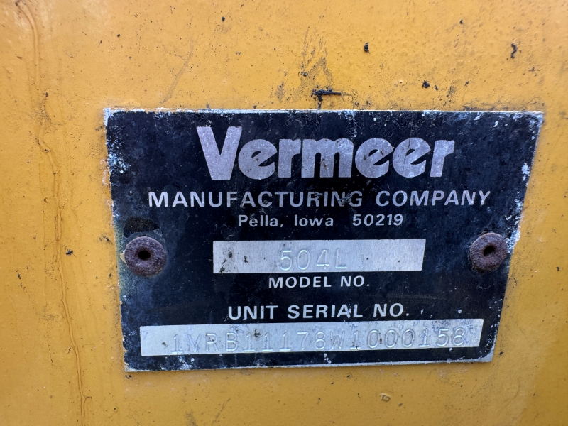 Used Vermeer 504L round baler in stock at Baker and Sons in Ohio