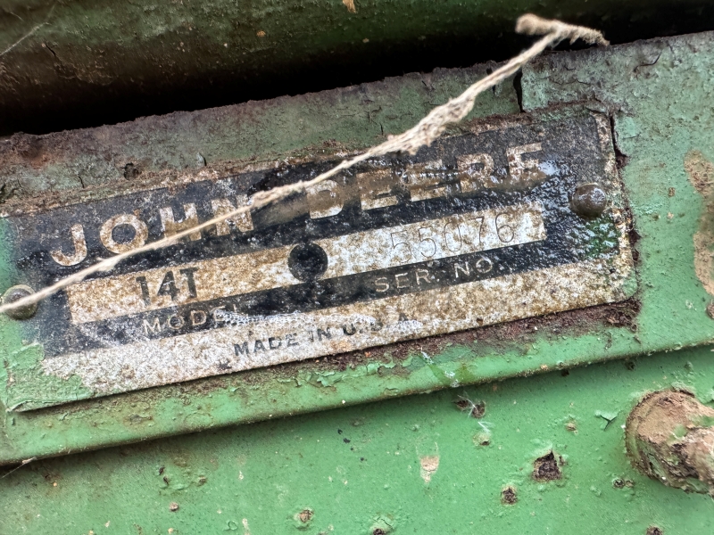 1960 John Deere 14T square baler for sale at baker & sons in ohio