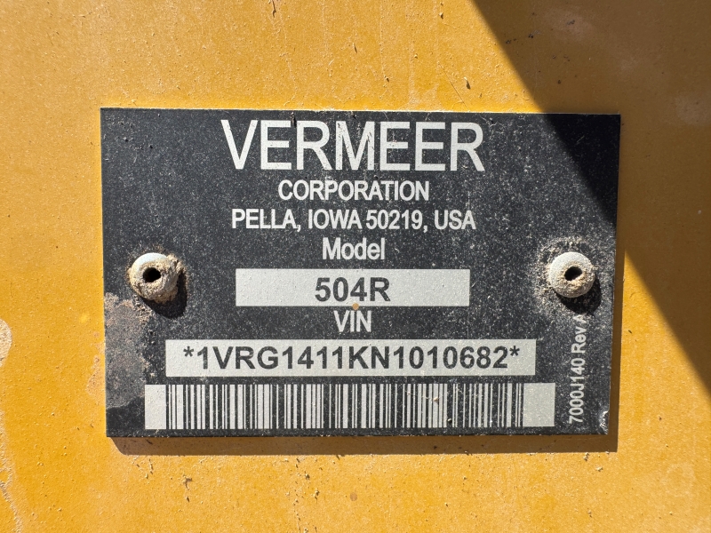 2022 Vermeer 504R round baler for sale at Baker & Sons Equipment in Ohio
