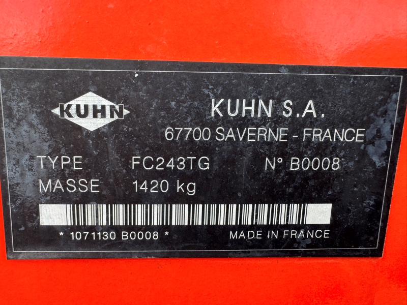 Used Kuhn FC243TG disc mower conditioner for sale at Baker & Sons Equipment in Ohio