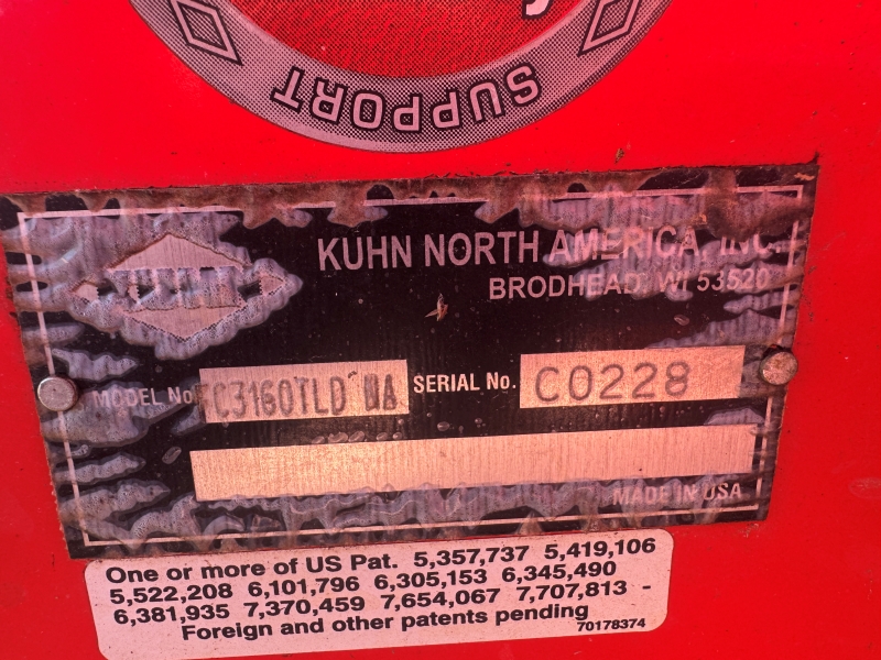 Used Kuhn FC3160TLD disc mower conditioner for sale at Baker and Sons in Ohio