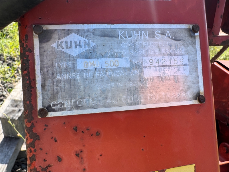2000 Kuhn GMD500 disc mower for sale at Baker & Sons Equipment in Ohio