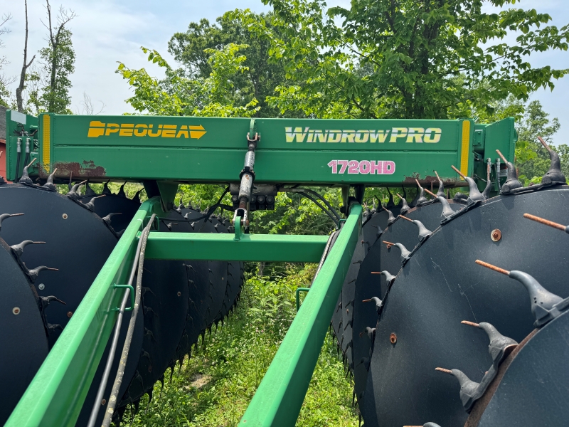 Used Pequea 1720HD rake in stock at Baker and Sons Equipment in Ohio