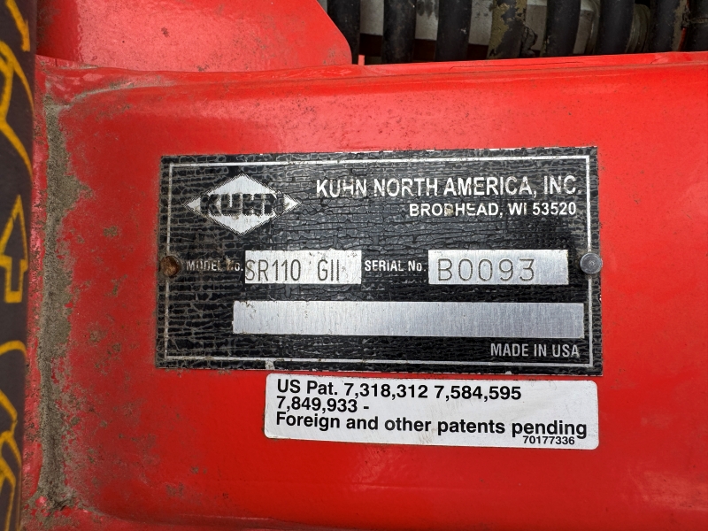 Used Kuhn SR110GII rake for sale at Baker & Sons Equipment in Ohio
