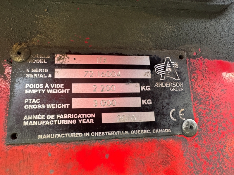 2015 Anderson IFX660 bale wrapper at Baker & Sons Equipment in Ohio