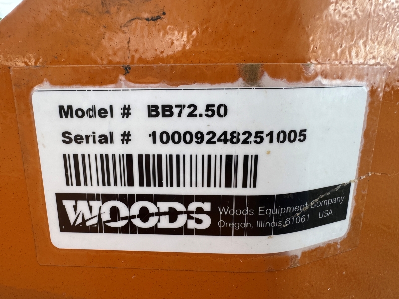 2023 Woods BB72.50 rotary mower at Baker & Sons Equipment in Ohio