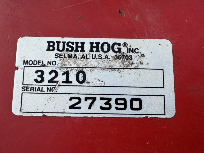 Used Bush Hog 3210 rotary mower for sale at Baker & Sons in Ohio