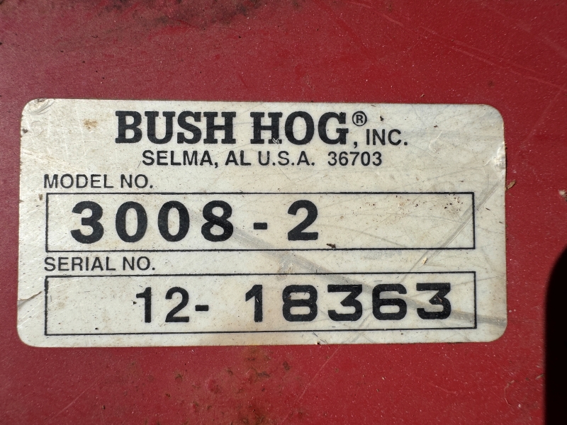 Used Bush Hog 3008 rotary mower for sale at Baker & Sons in Ohio