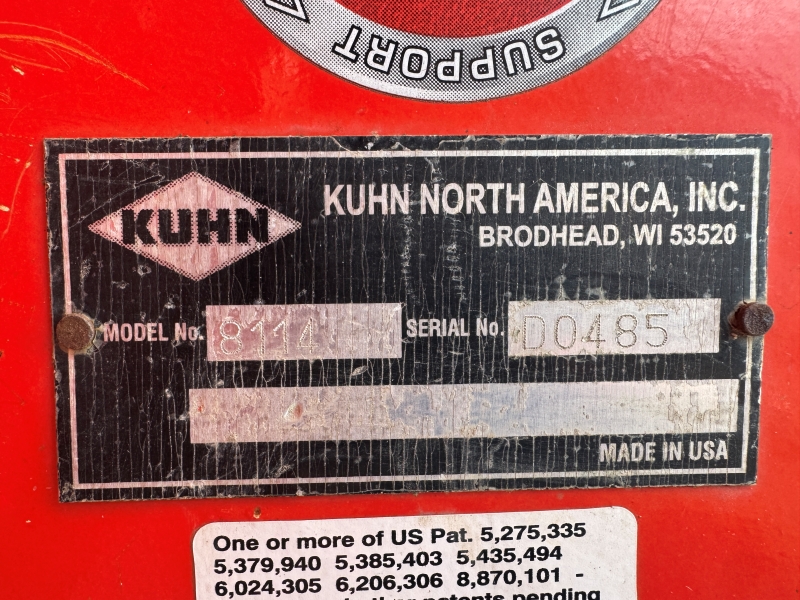 2016 Kuhn 8114manure spreader at Baker & Sons Equipment in Ohio