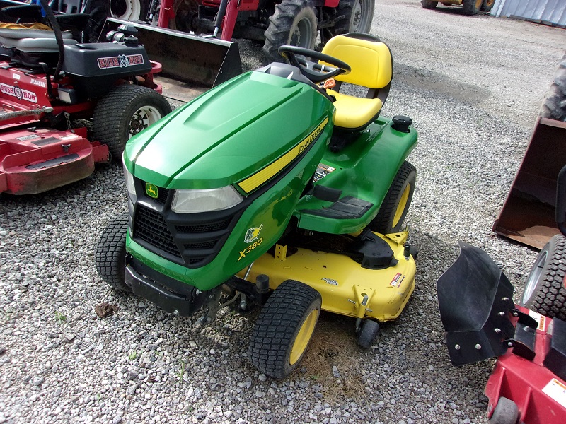 2020 John Deere X380 lawn tractor for sale at Baker & Sons Equipment in Lewisville, Ohio.