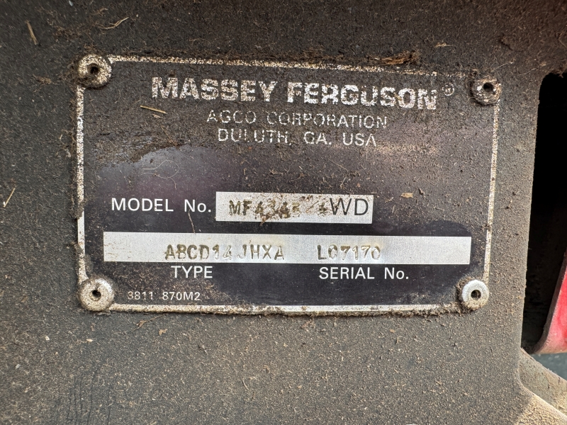 2002 Massey Ferguson 4345 tractor at Baker & Sons Equipment in Ohio