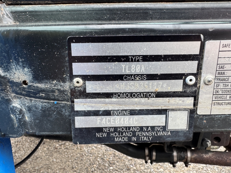 2005 New Holland TL80A tractor for sale at Baker and Sons Equipment in Ohio