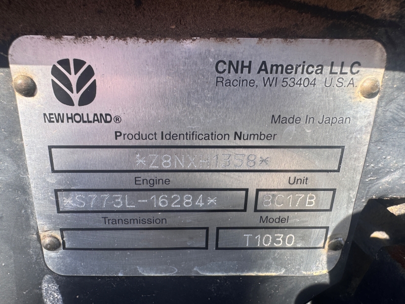 2008 New Holland T1030 tractor for sale at Baker and Sons Equipment in Ohio.