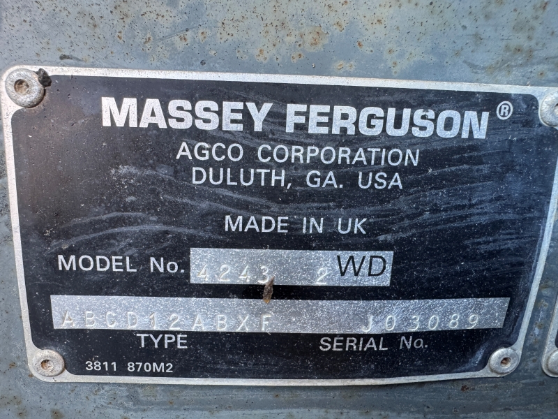 2000 Massey Ferguson 4243-2C tractor at Baker & Sons Equipment in Ohio