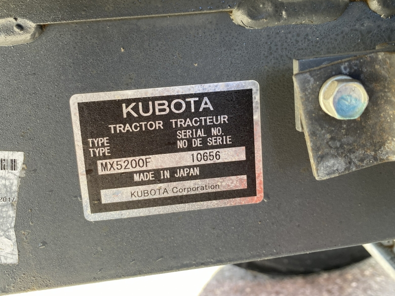 2018 Kubota MX5200 tractor for sale at Baker and Sons Equipment in Ohio.