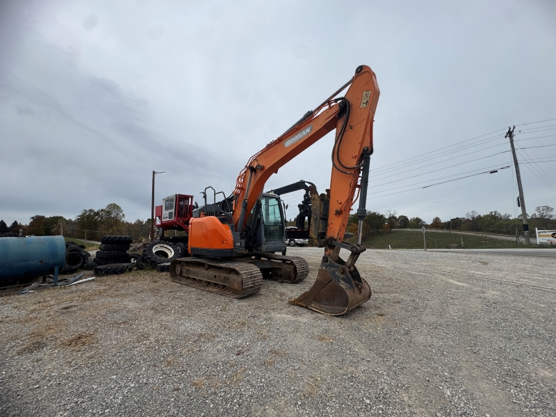 Used Doosan DX140LCR-5 excavator for sale at Baker and Sons Equipment in Ohio