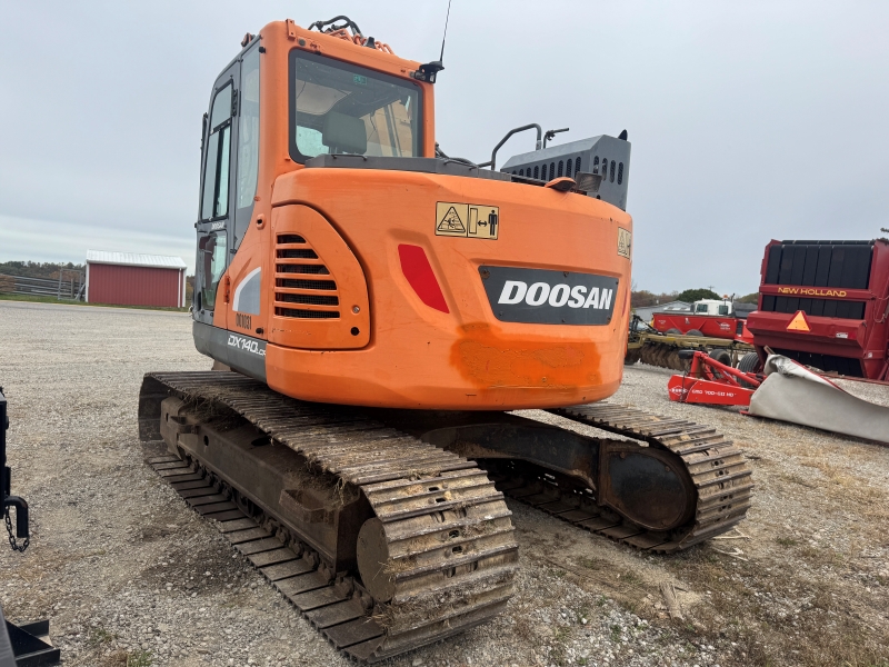 Used Doosan DX140LCR-5 excavator for sale at Baker and Sons Equipment in Ohio