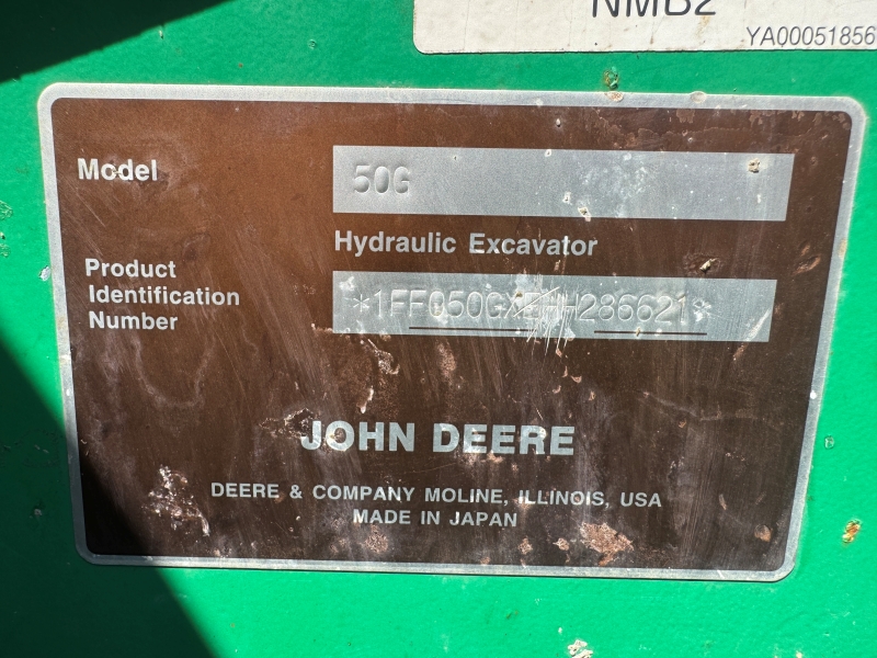 2018 John Deere 50G excavator at Baker & Sons Equipment in Ohio