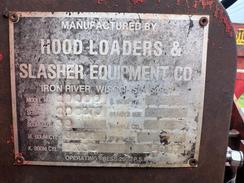 2002 Hood 20000 knuckleboom loader in stock at Baker & Sons Equipment in Ohio