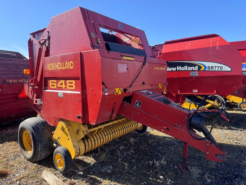 2002 New Holland 648 round baler for sale at Baker & Sons Equipment in Ohio