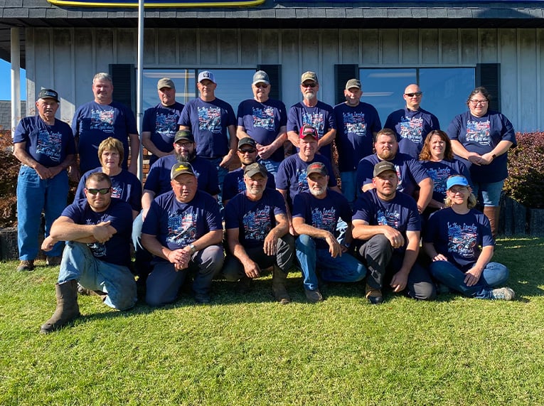 Davey's t-shirt group picture