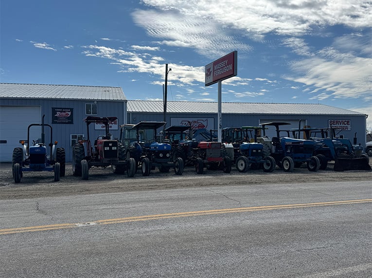 Tractors at Baker and Sons service center
